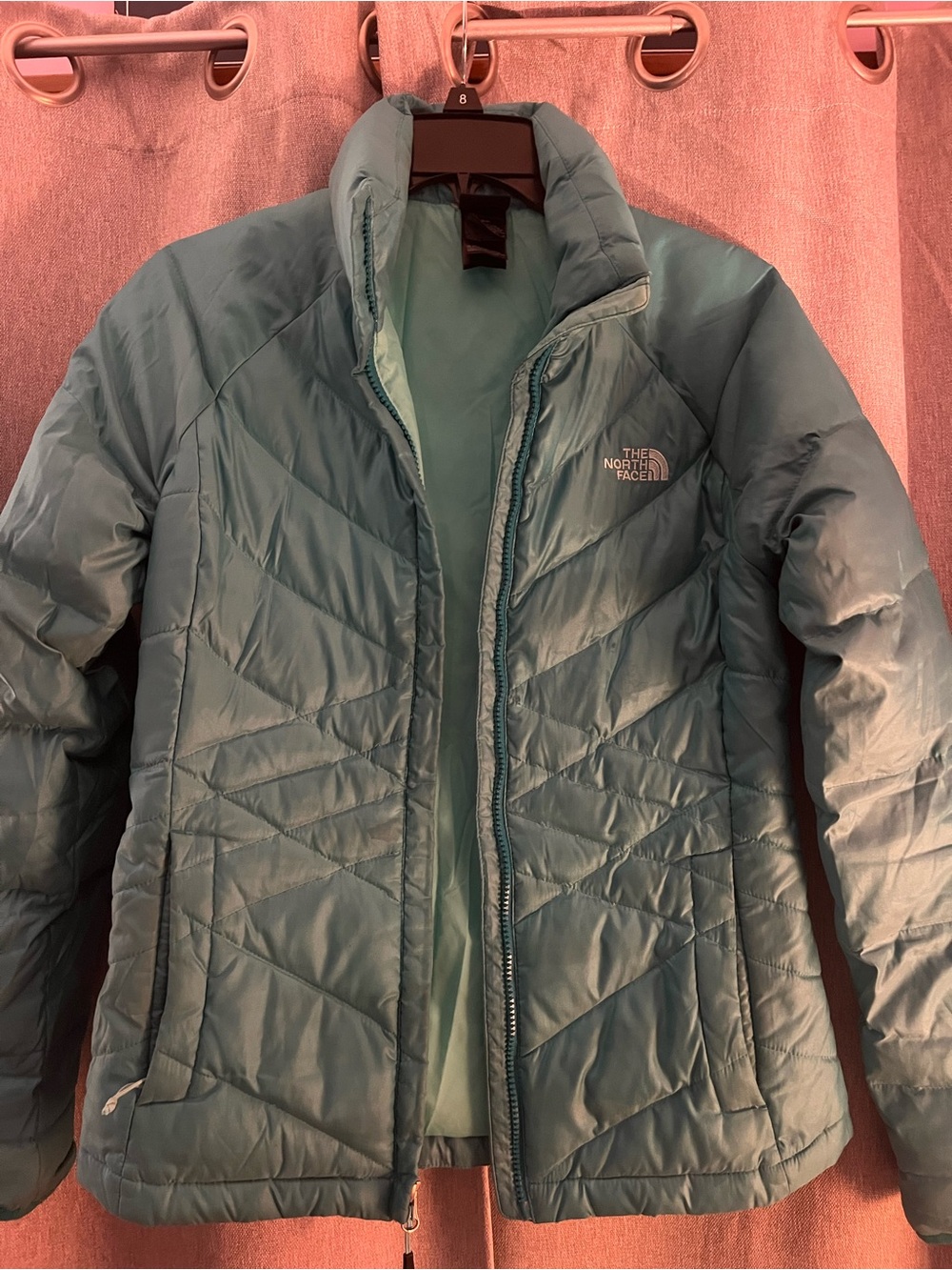 The North Face Women's Teal Quilted Puffer Jacket